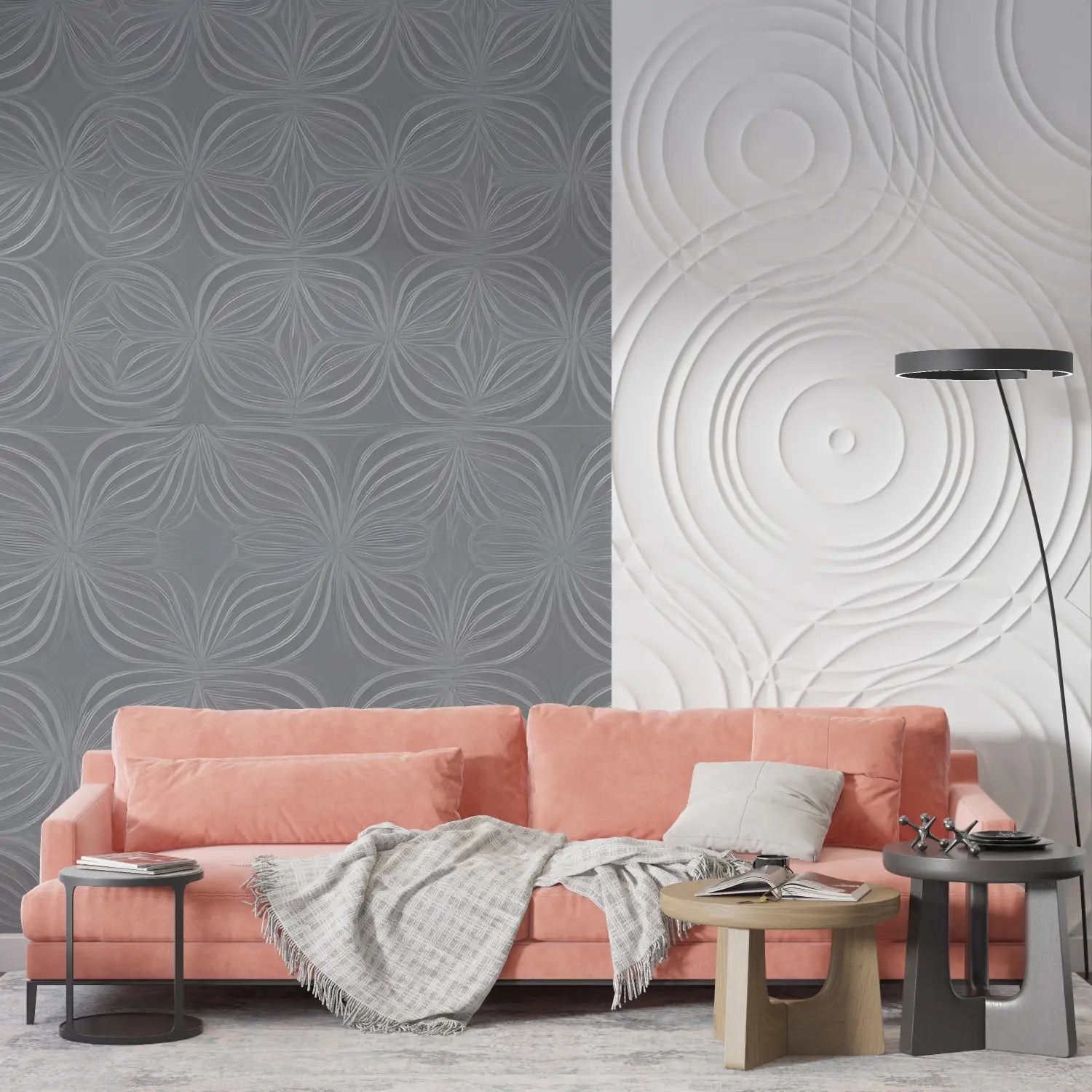 Papier Peint Motif Gris - mur