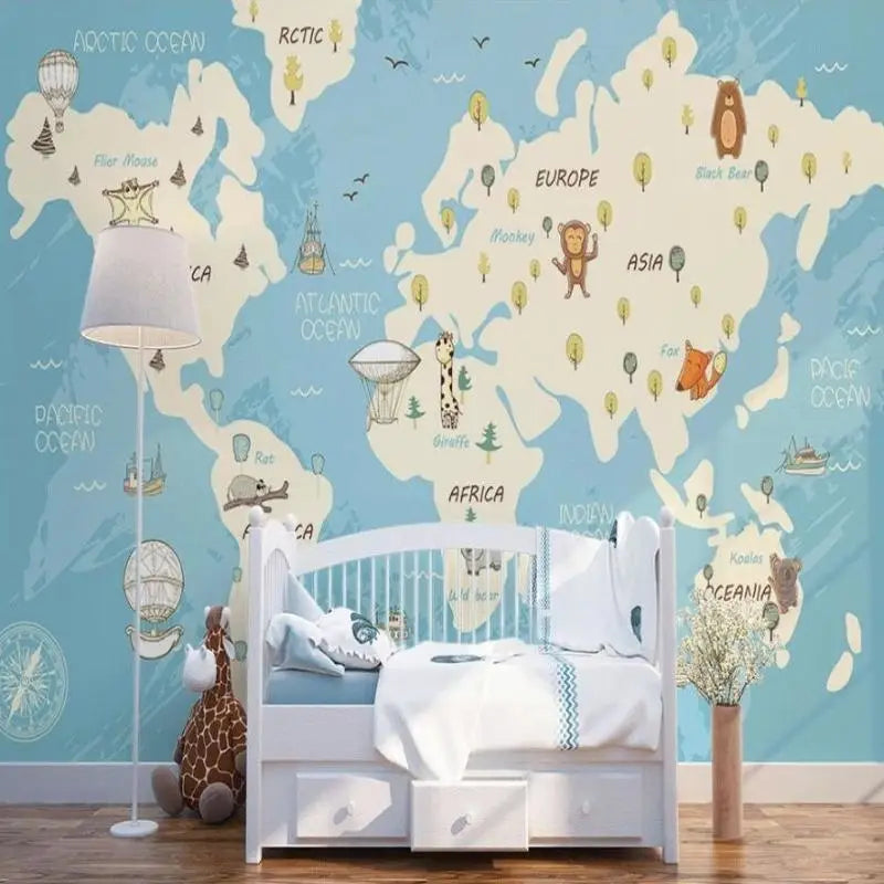 World Map Pattern Wallpaper - Second Image