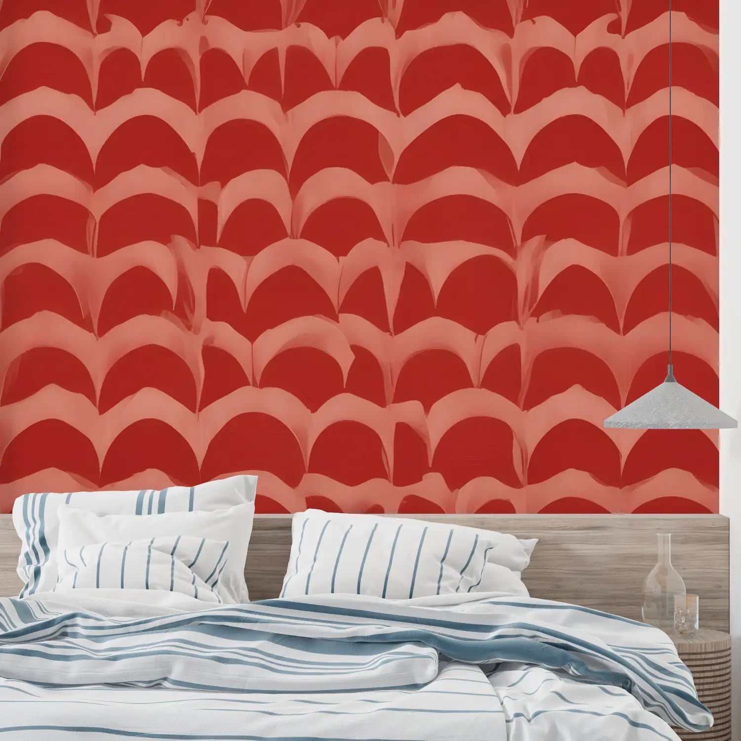 Papier Peint Motif Rouge - sur mesure