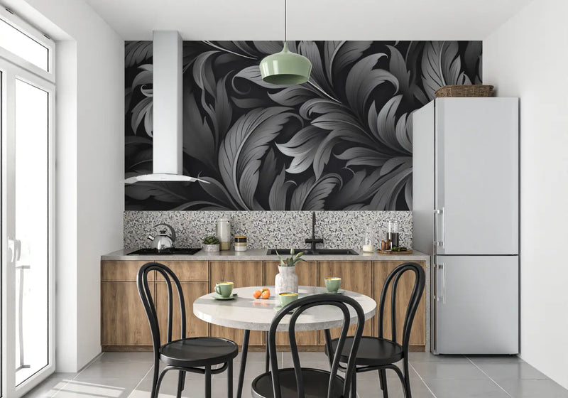 Papier Peint Noir Et Gris - tendance mur