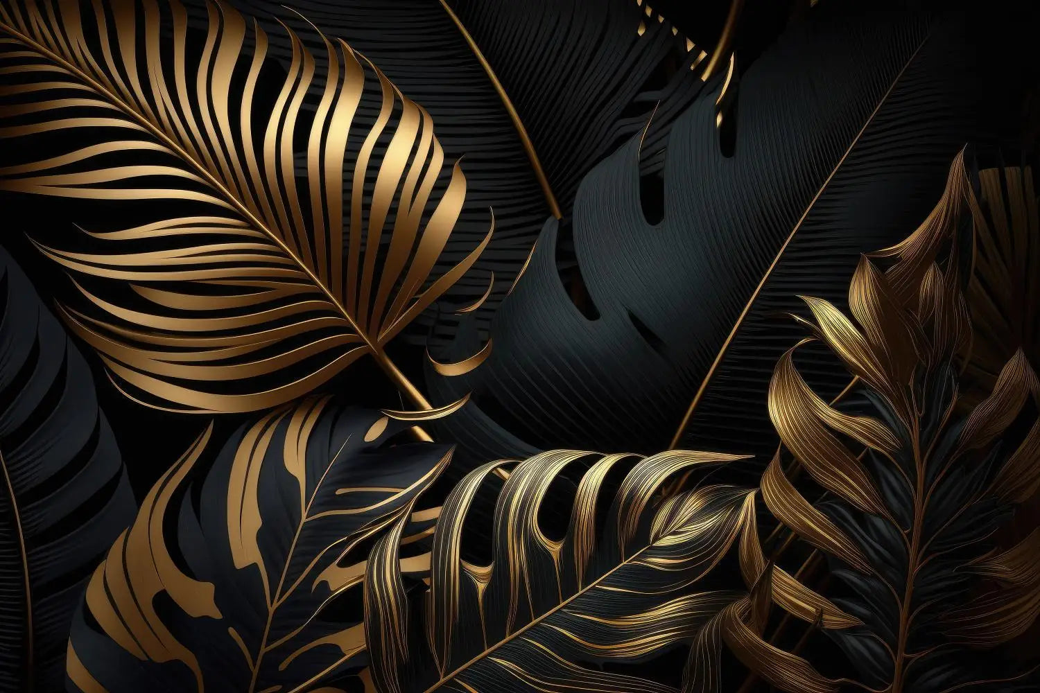 Black and gold wallpaper