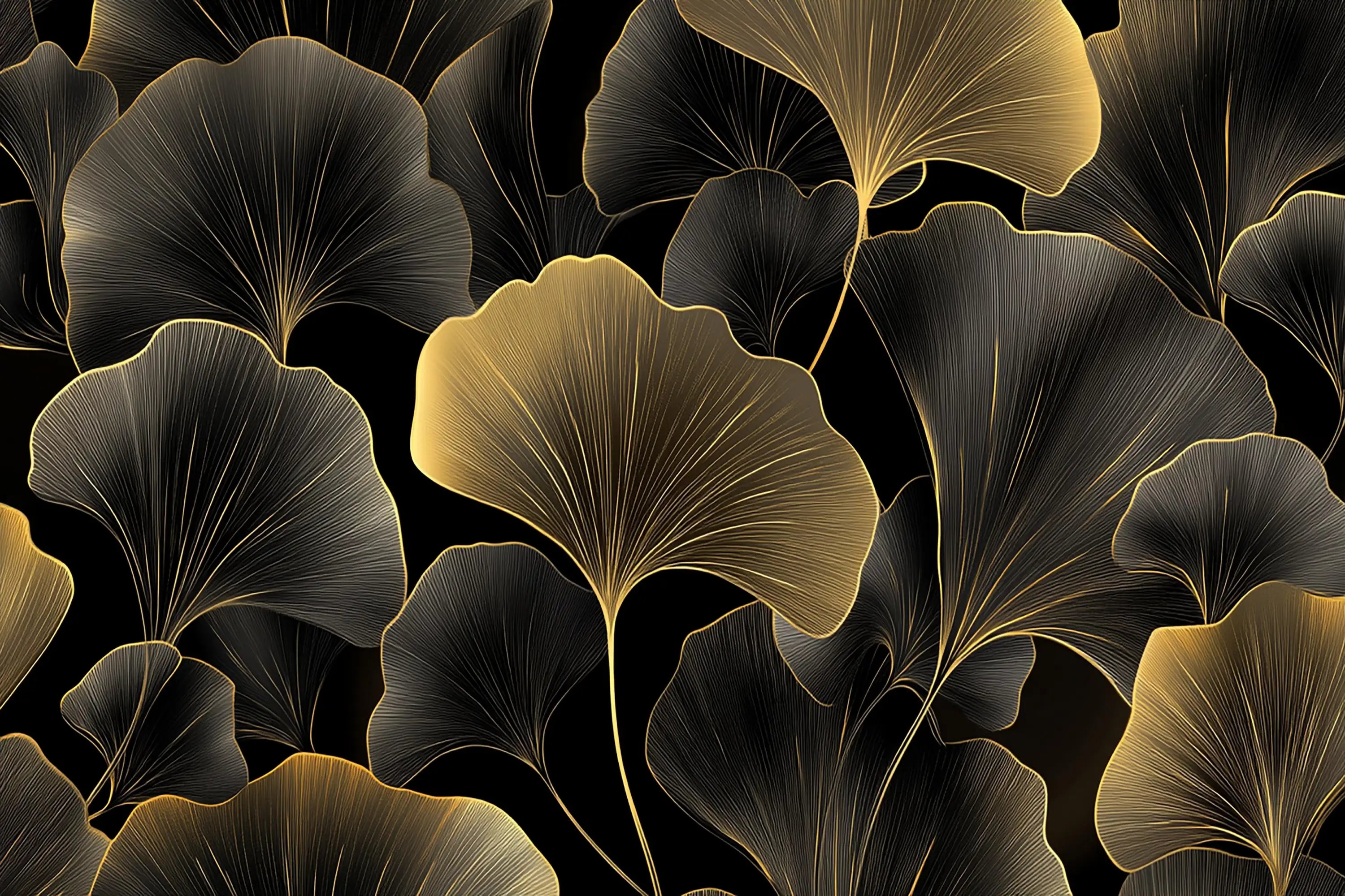 Black and gold wallpaper design