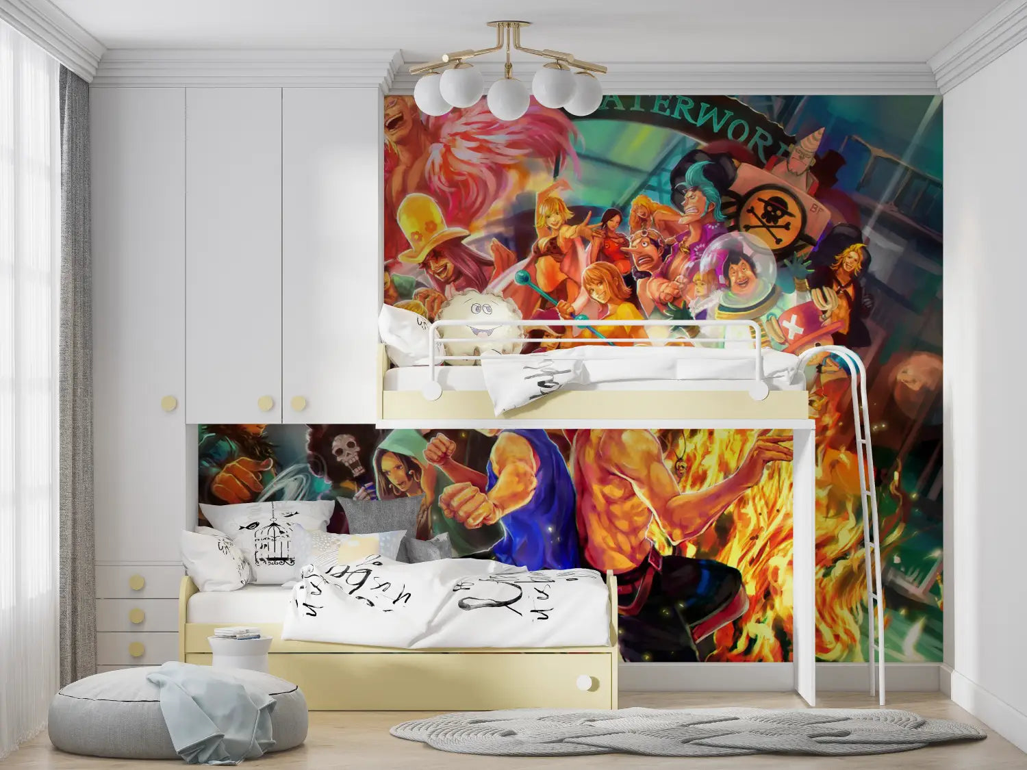 Papier Peint One Piece Dressrosa - mur panoramique