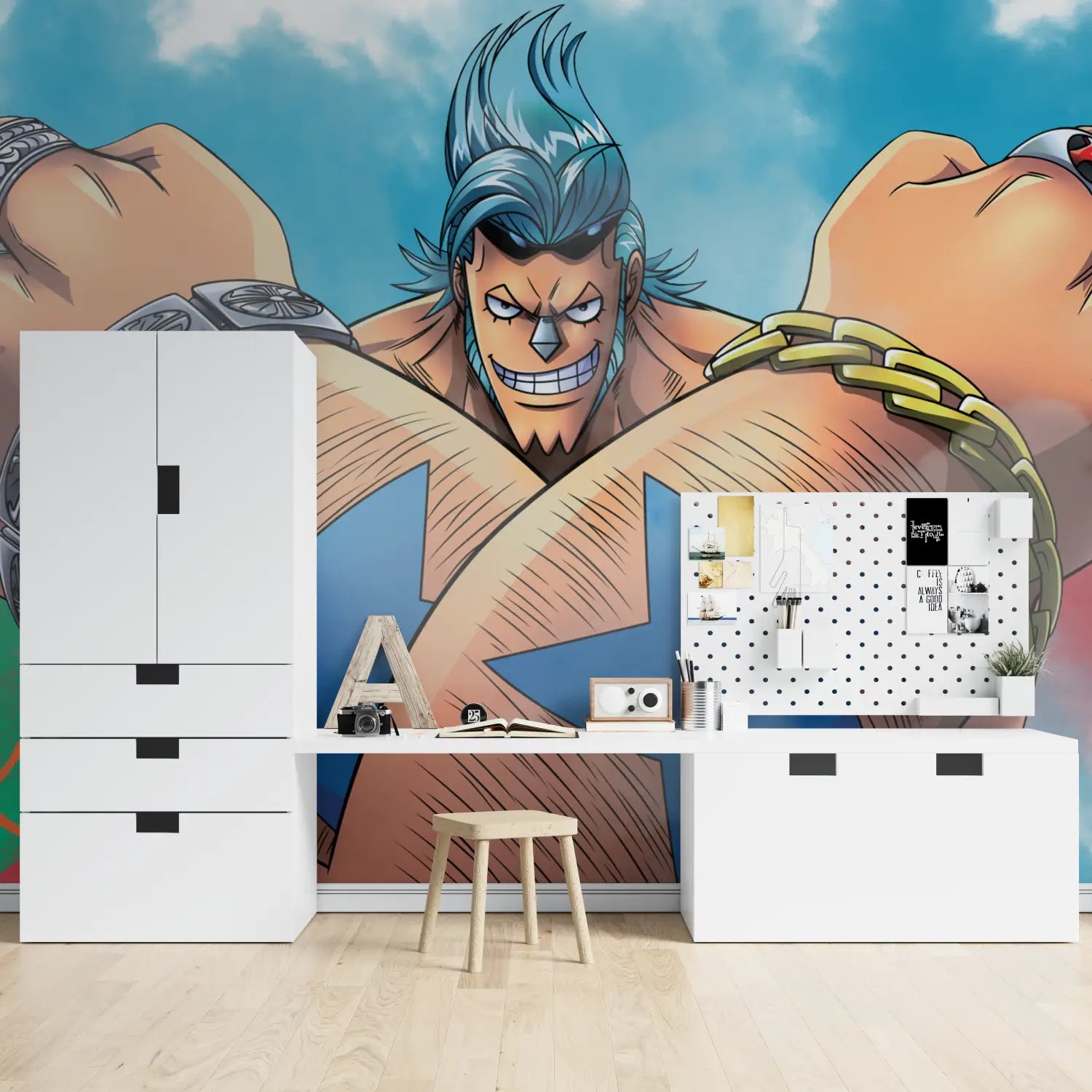 Papier Peint One Piece Franky - chambre spiderman