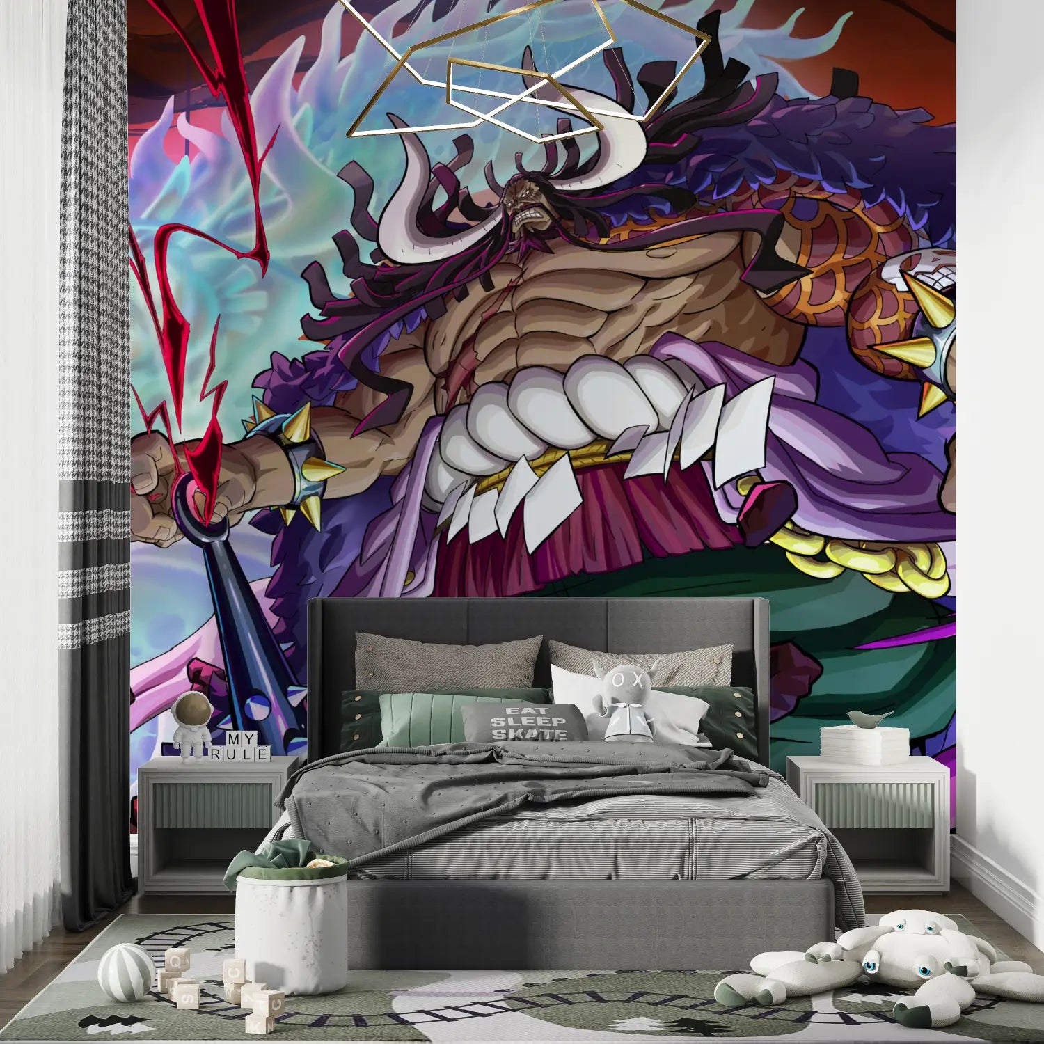 Papier Peint One Piece Kaido Mural - panoramique garçon