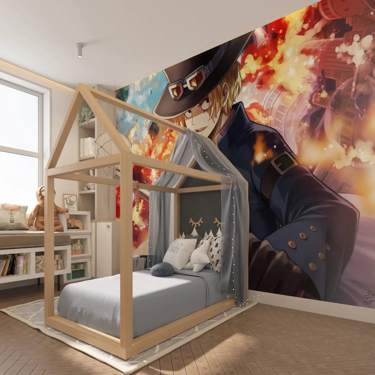 Papier Peint One Piece Sabo Mural - tapisserie garçon