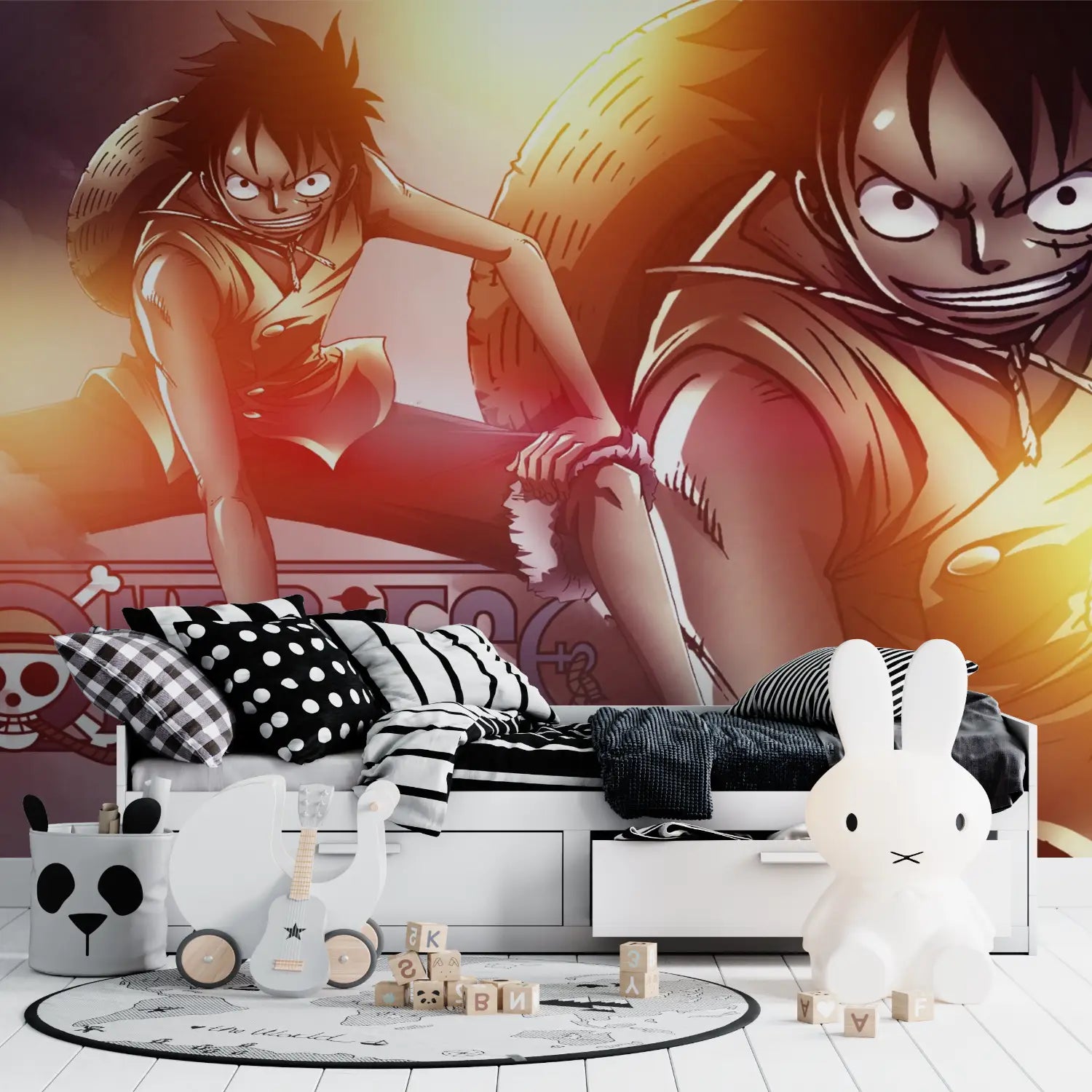 Papier Peint One Piece Wano - mur panoramique