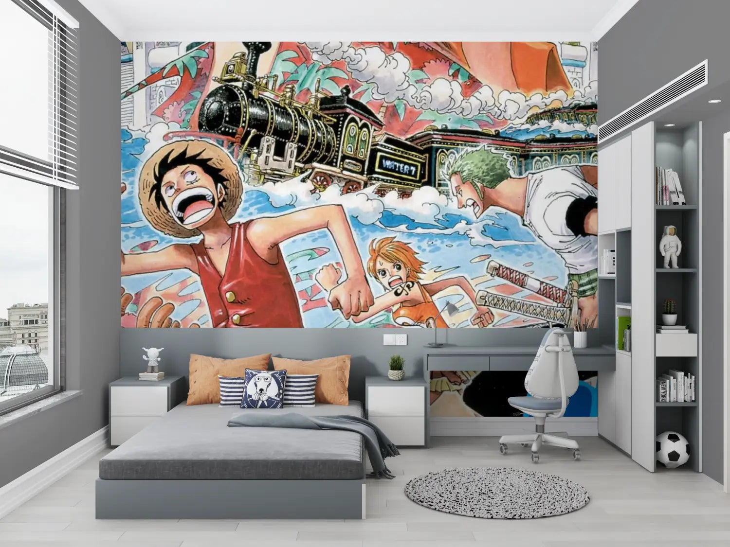 Papier Peint One Piece Water 7 - tapisserie garçon