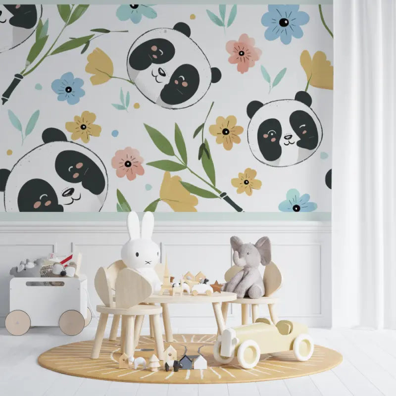 Pandas baby pattern wallpaper - Second Image