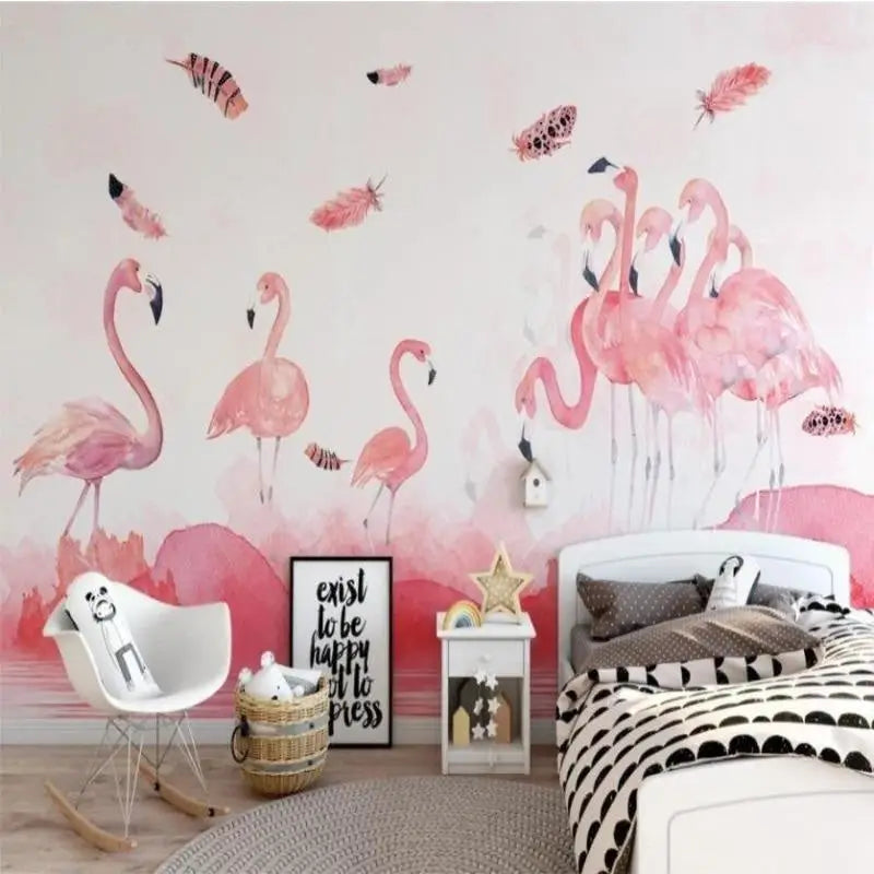 Panoramic Flamingo Wallpaper - Second Image