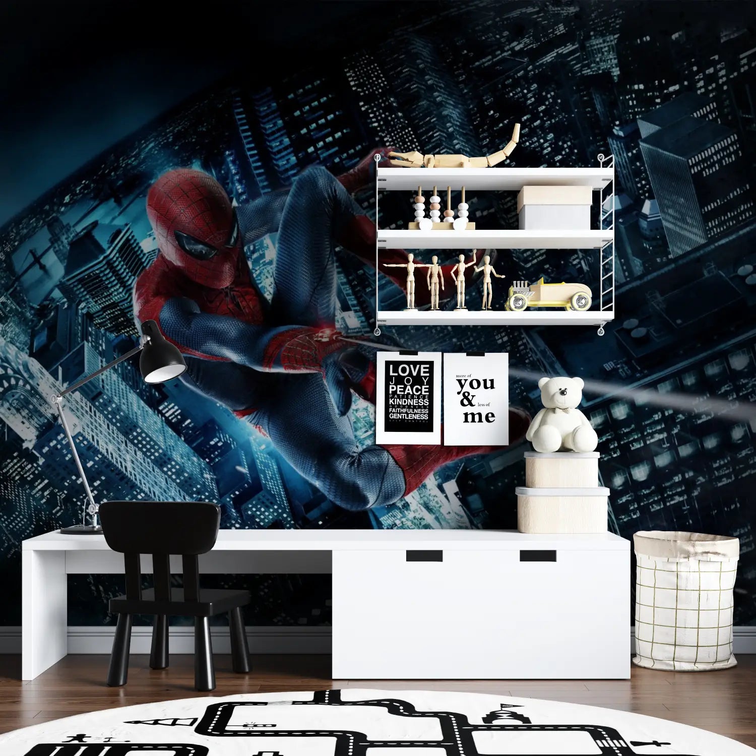 Papier Peint Spiderman Chambre Enfant - tapisserie hero