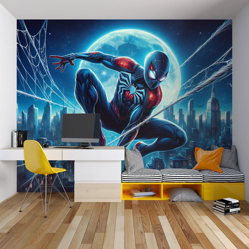 Papier Peint Spiderman Mural - tapisserie spiderman