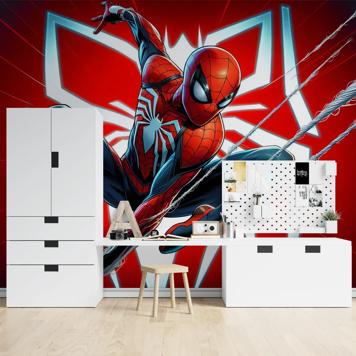 Papier Peint Spiderman PS4 - tapisserie garçon