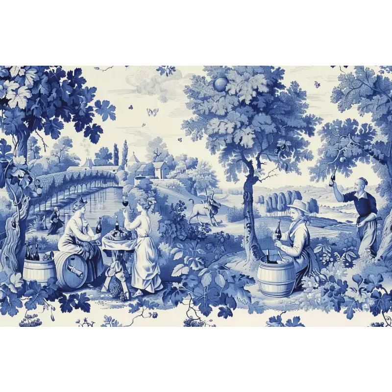 Papier Peint Toile De Jouy Annéees 90