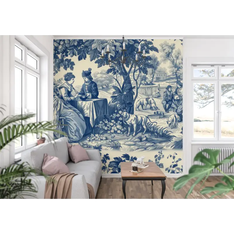 Antique Toile De Jouy Wallpaper - Second Image