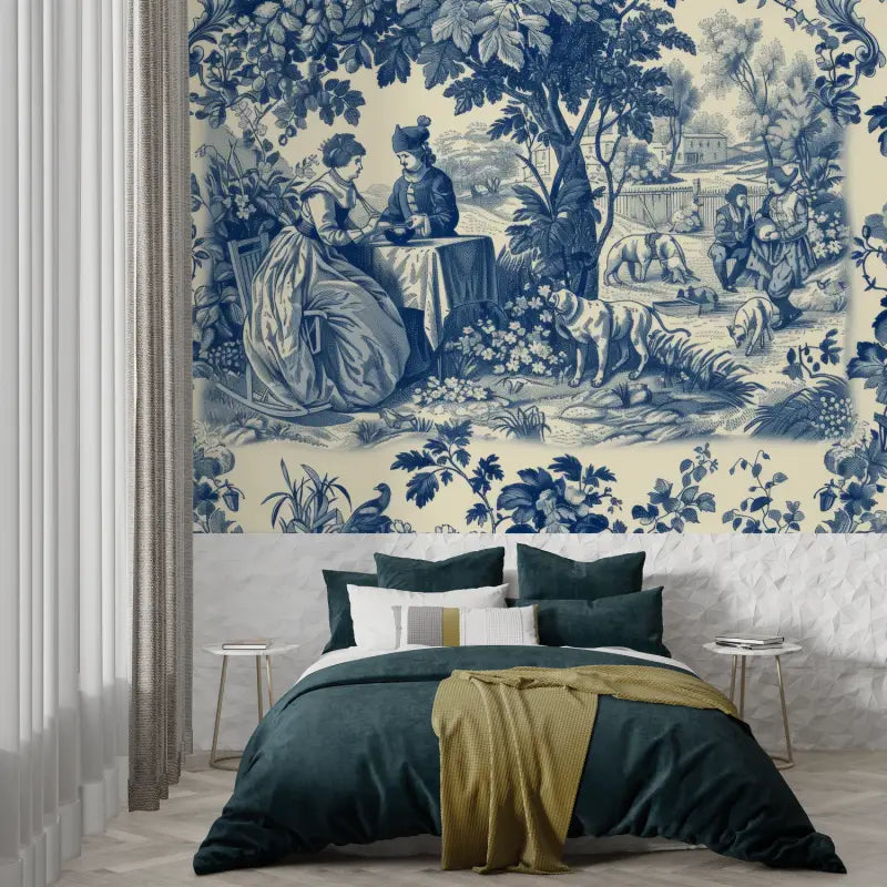 Papier Peint Toile De Jouy Antique - tapisserie