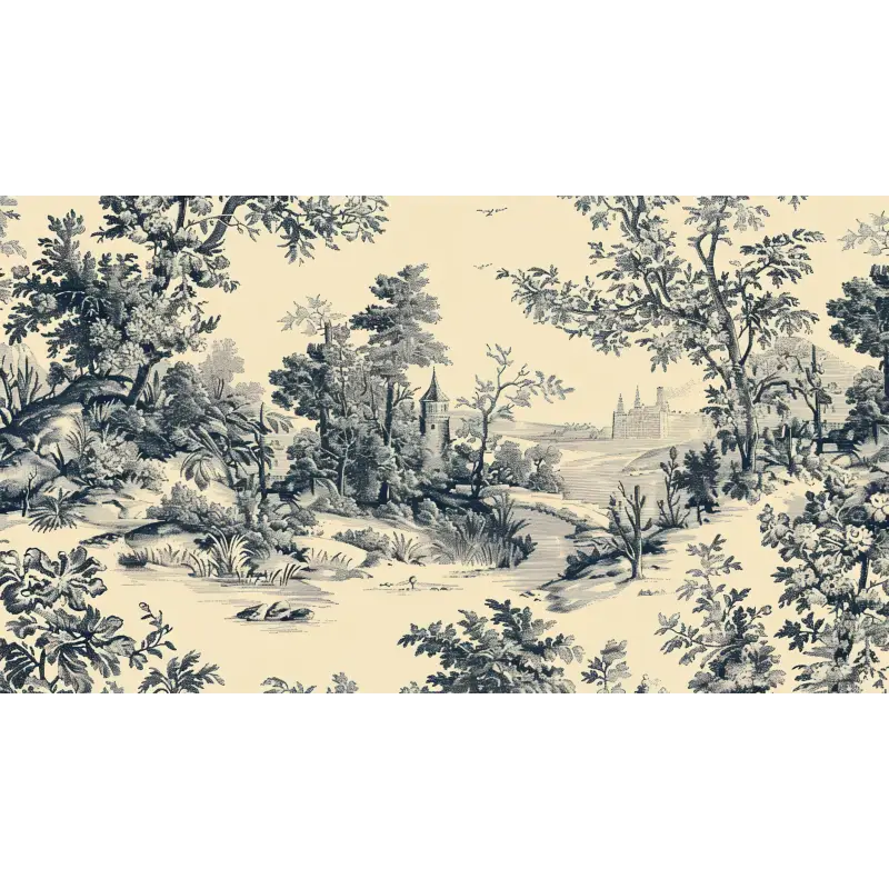 Papier Peint Toile De Jouy Chateau