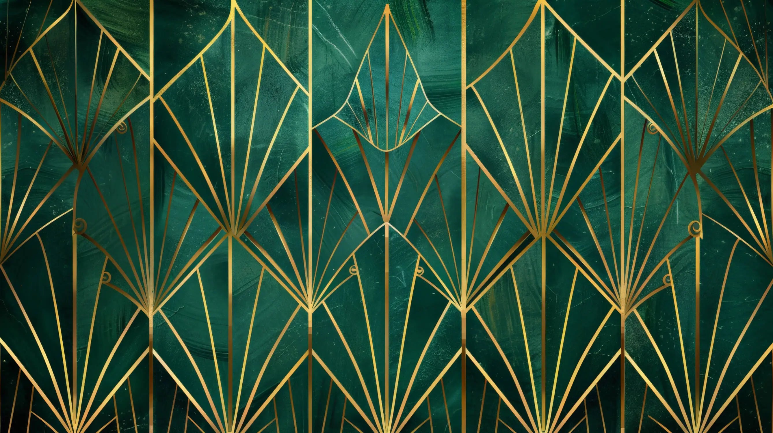 Papier Peint Vert Art Deco