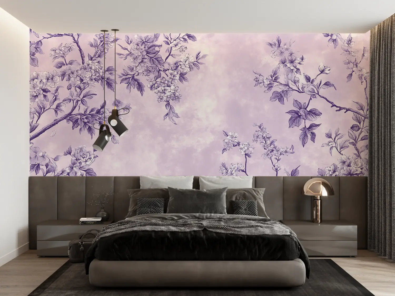 Papier Peint Violet Vintage - panoramique tendance