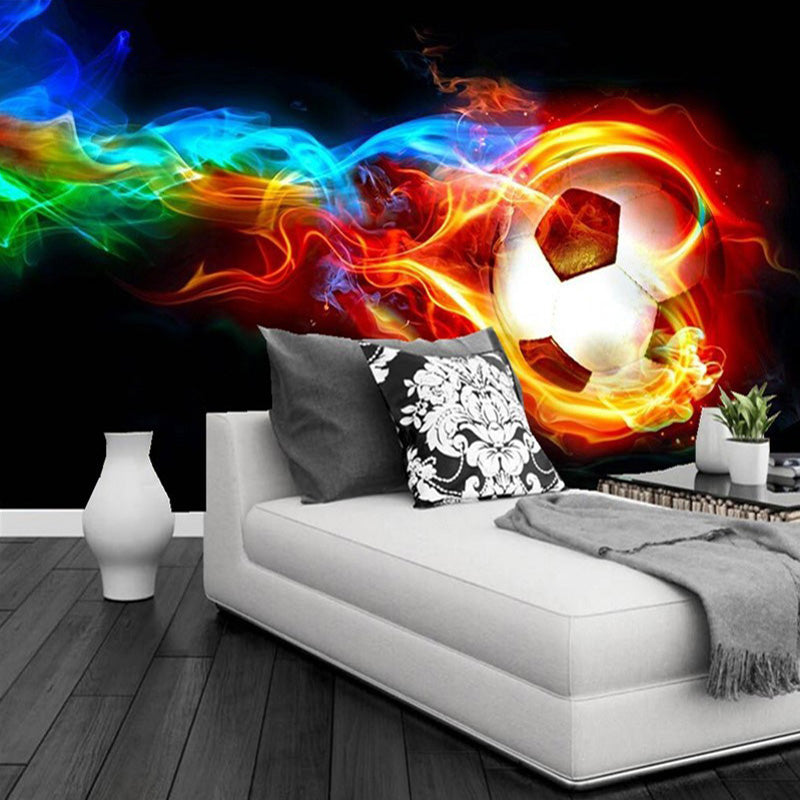 Fußball-Hintergrundbild <br/> Fußball in Flammen