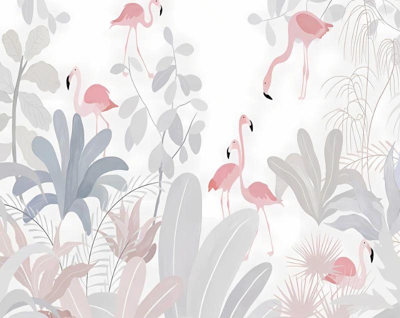 Pastel baby flamingo wallpaper