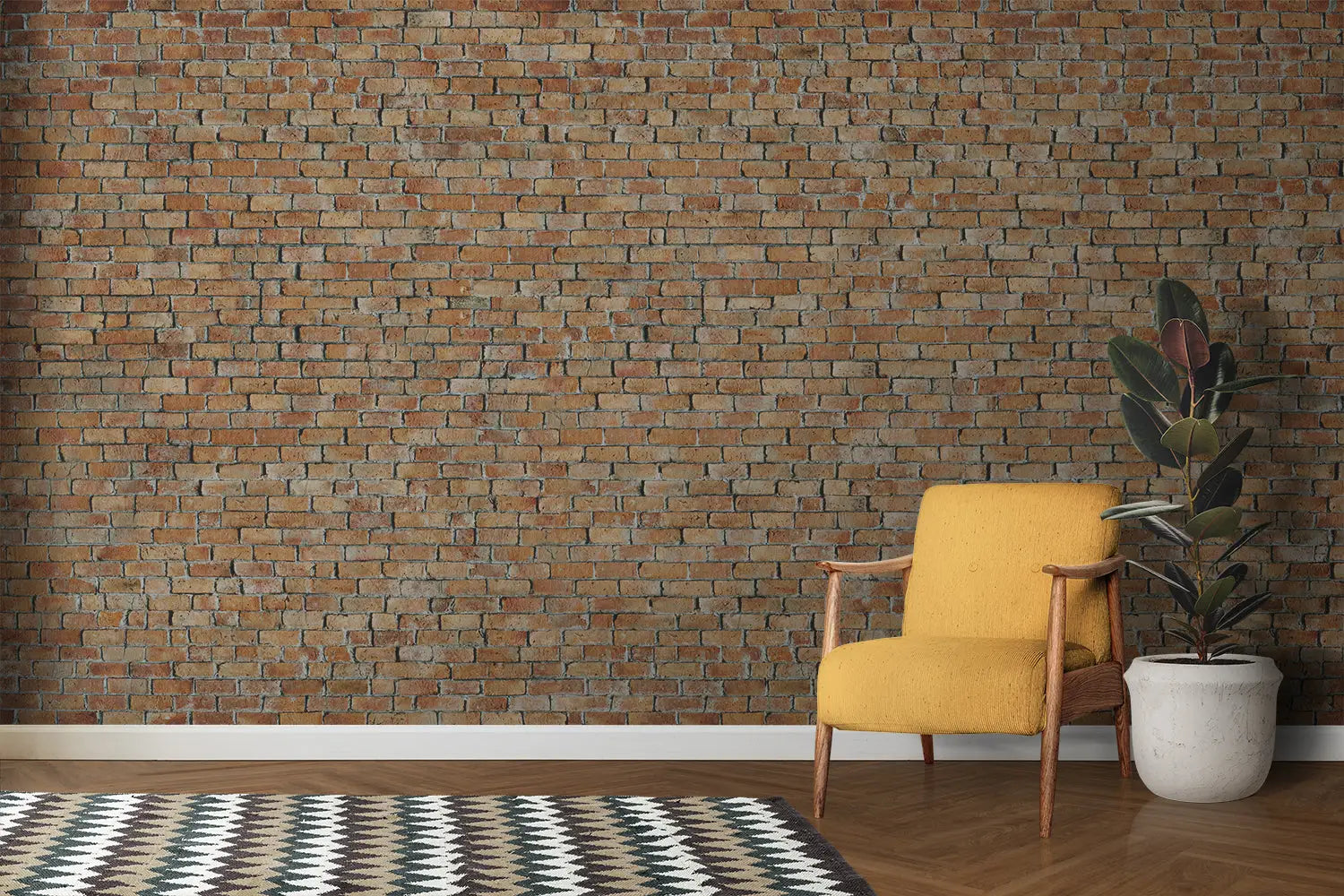 Living Room Imitation Brick Wallpaper - Second Image