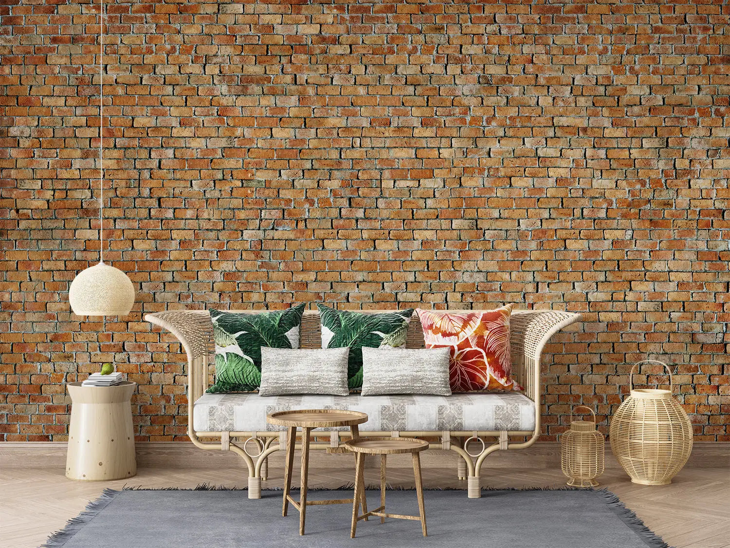 Living Room Imitation Brick Wallpaper - Second Image