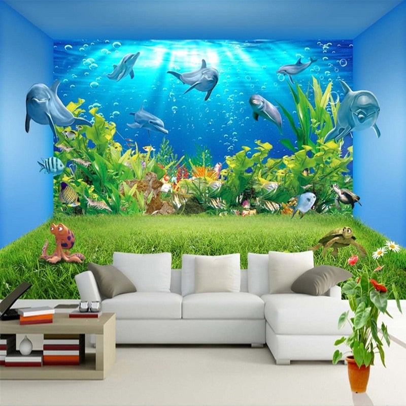 aquarium trompe l'oeil wallpaper - Second Image