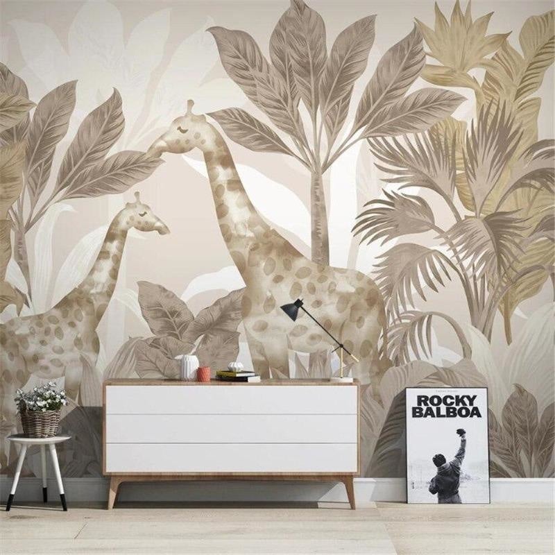 Papier Peint Tropical Beige